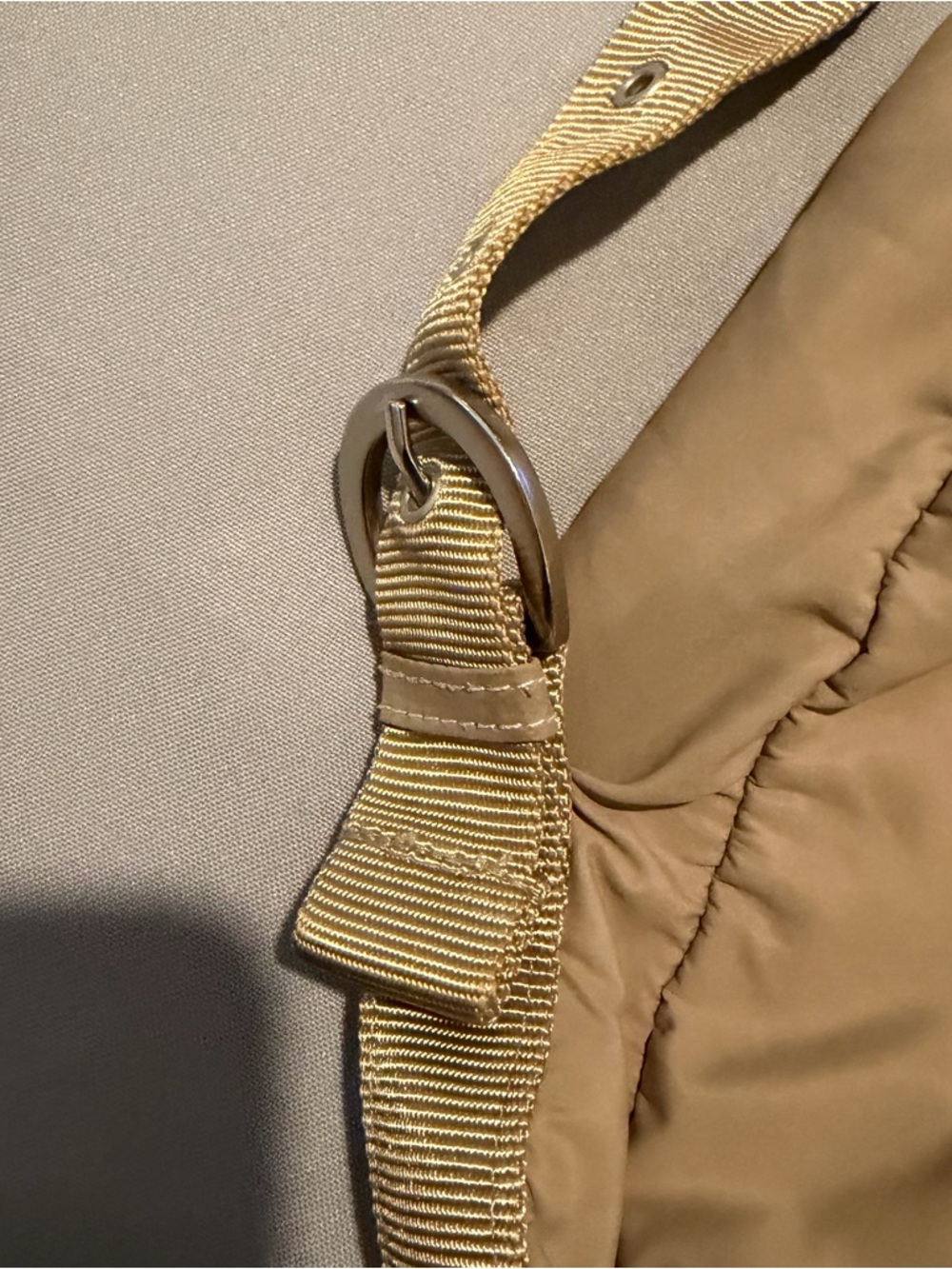 Ellington Beige Quilted Crossbody Shoulder Bag - Picture 6 of 10